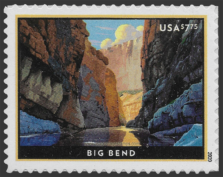 US 2020 Big Bend of Rio Grande River, Texas $7.75 Scott. 5429