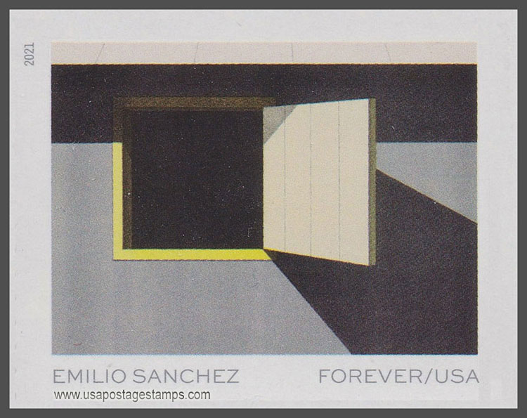 US 2021 Ty's Place by Emilio Sanchez ; Imperf. 55c. Scott. 5595a