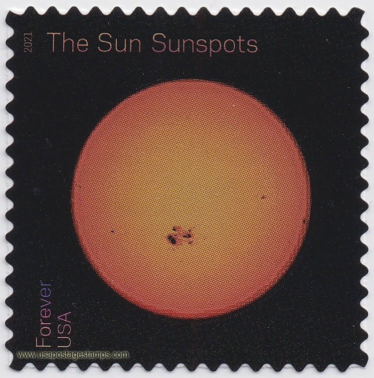 US 2021 Sunspots : Sun Science 55c. Scott. 5604