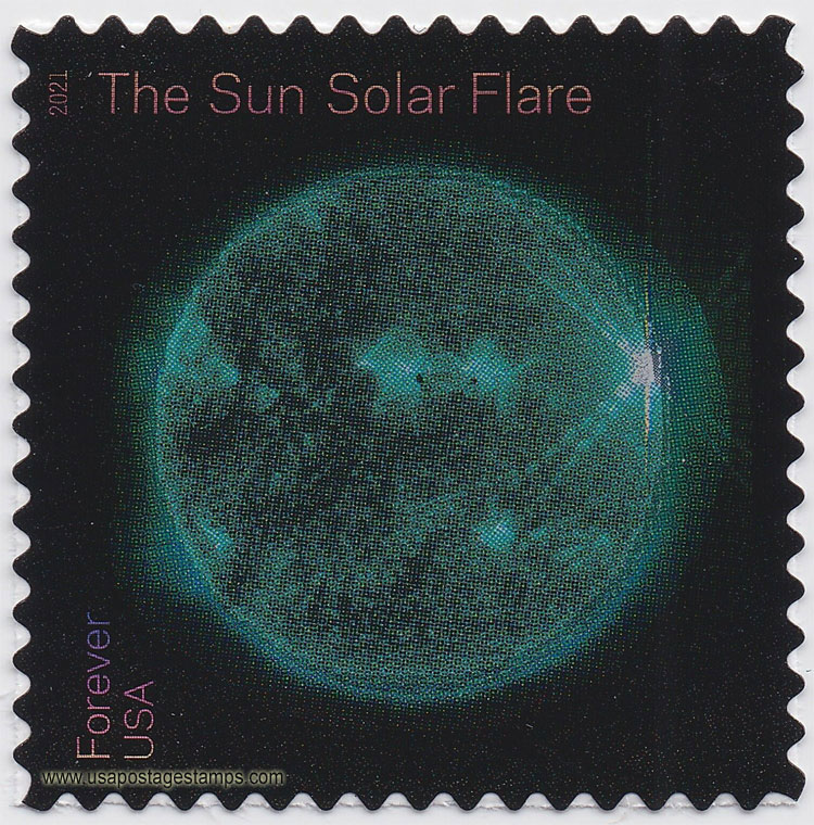 US 2021 Solar Flare : Sun Science 55c. Scott. 5606