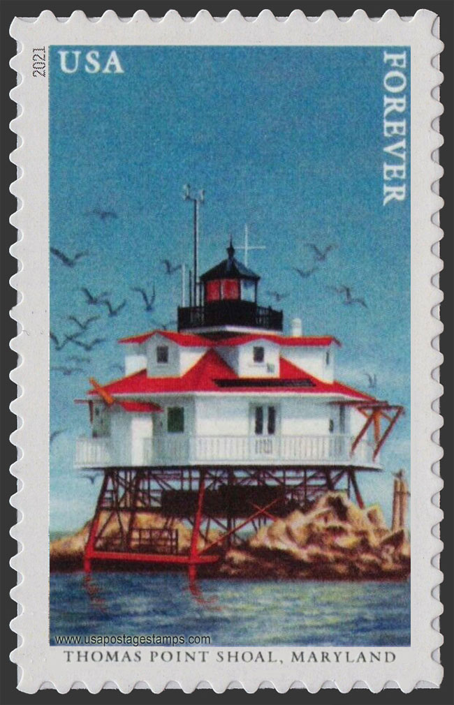 US 2021 Thomas Point Shoal Lighthouse, Maryland 55c. Scott. 5625