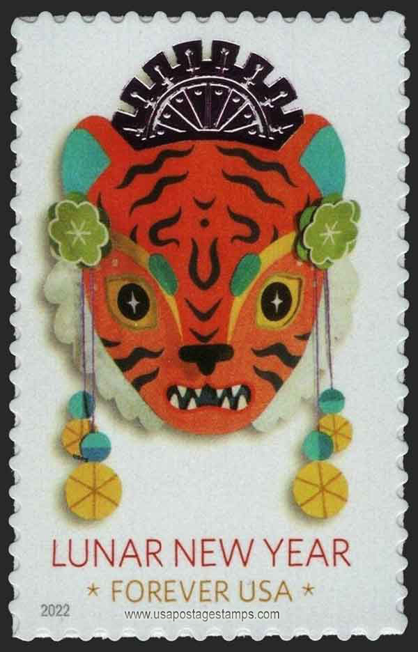 US 2022 Lunar New Year ; Year of the Tiger 58c. (FOREVER º) Scott. 5662